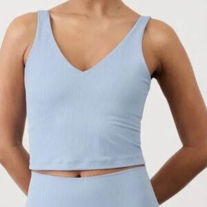 Transcend V Neck Rib Crop Bra A-C